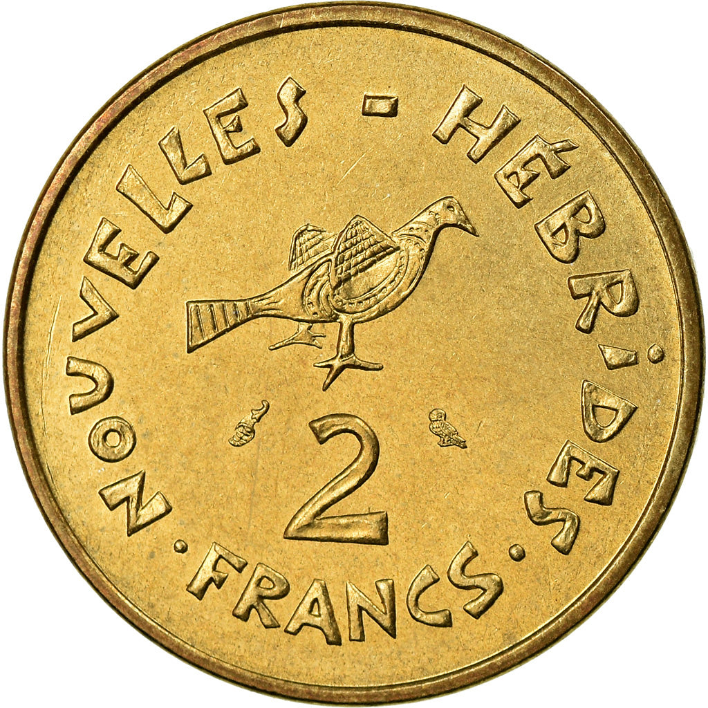 Coin, New Hebrides, 2 Francs, 1970, Paris, MS(63), Nickel-brass, KM:5.1