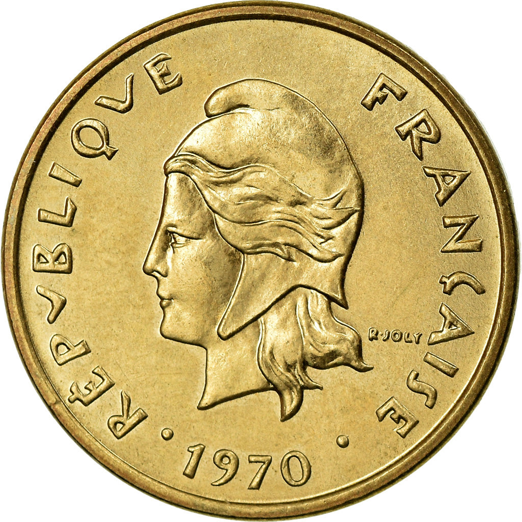Coin, New Hebrides, 2 Francs, 1970, Paris, MS(63), Nickel-brass, KM:5.1