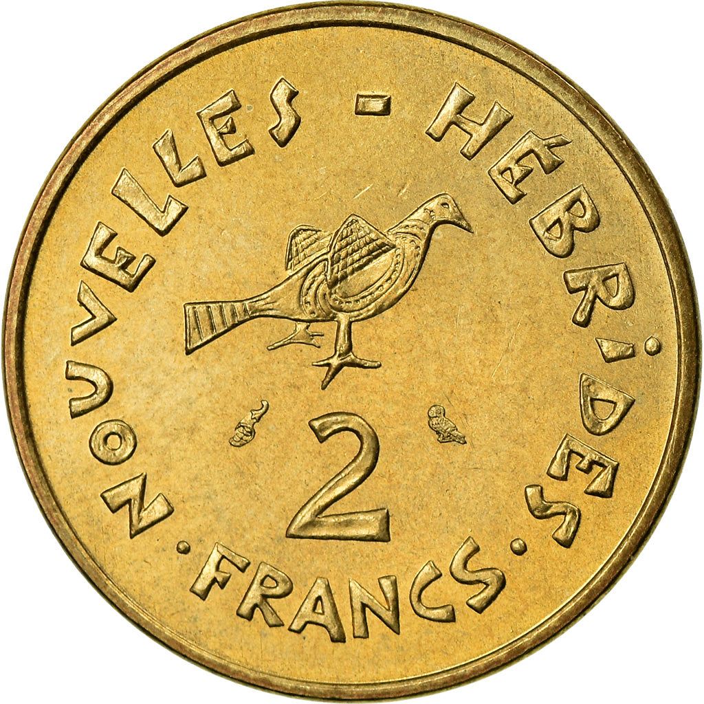 Coin, New Hebrides, 2 Francs, 1970, Paris, MS(63), Nickel-brass, KM:5.1