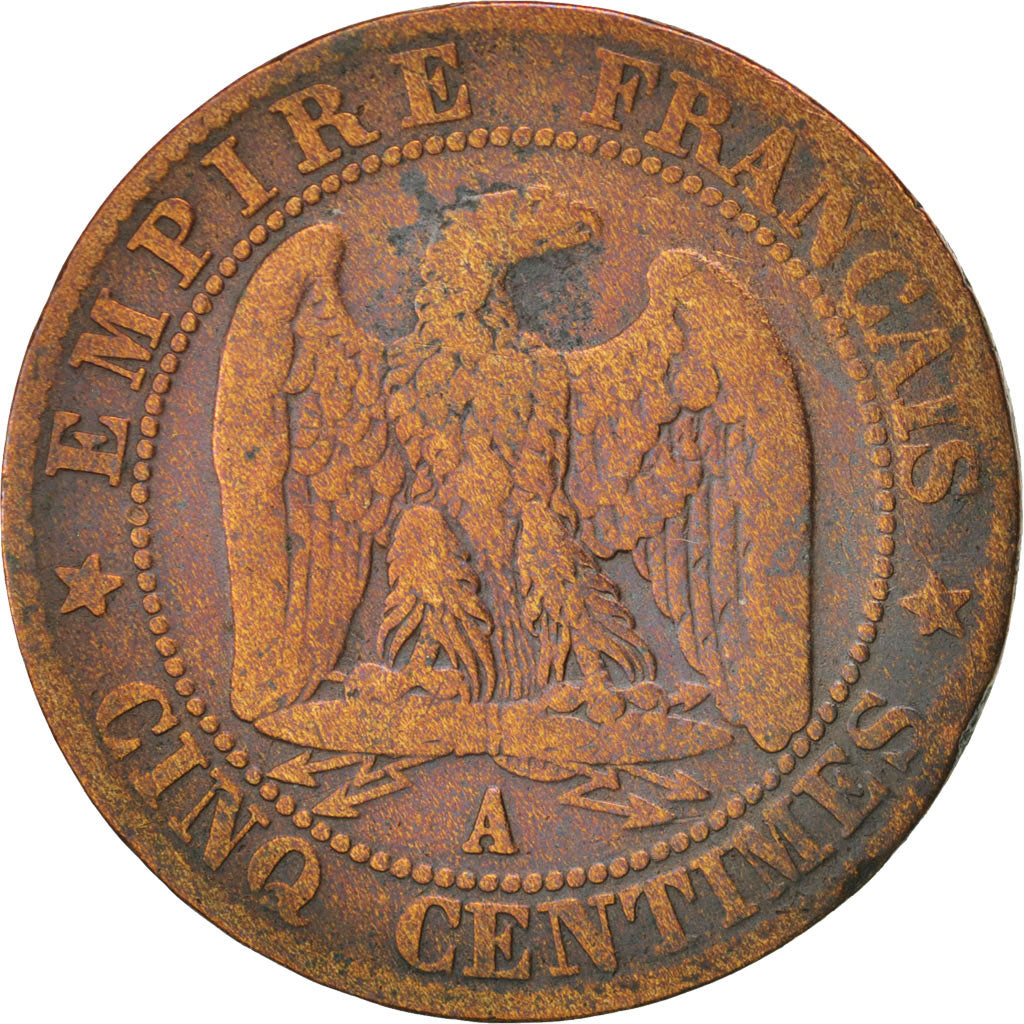 Coin, France, Napoleon III, Napoléon III, 5 Centimes, 1856, Paris, VF(20-25)