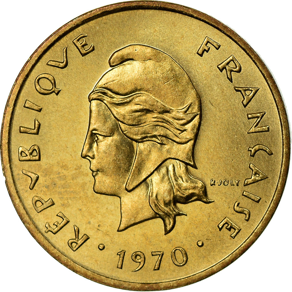 Moneda, Nuevas Hébridas, Franc, 1970, Paris, SC, Níquel - latón, KM:4.1