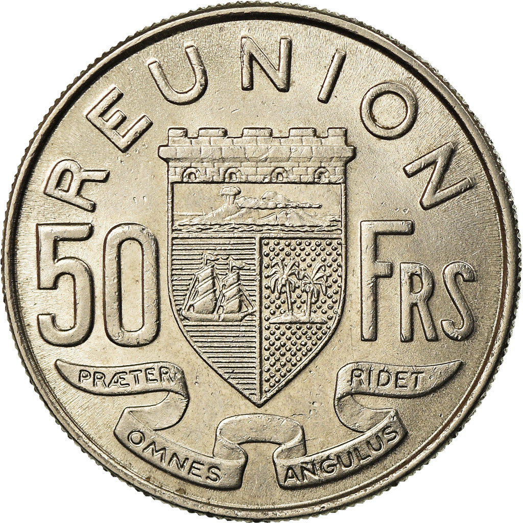 Moeda, Reunião, 50 Francs, 1964, AU(55-58), Níquel, KM:12