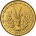 Coin, West African States, 10 Francs, 1964, Paris, AU(55-58), Aluminum-Bronze