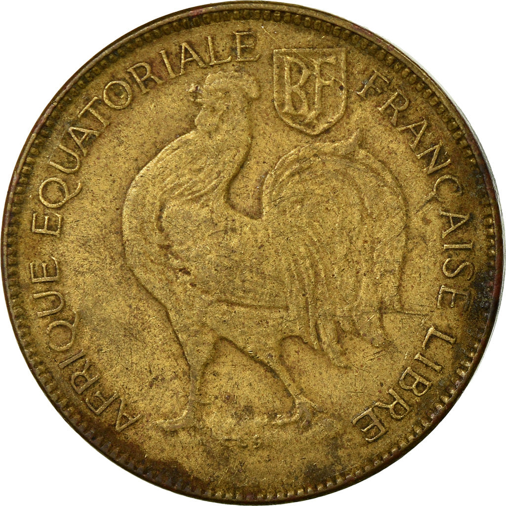 Münze, Französisch-Äquatorialafrika, Franc, 1942, Pretoria, S, Messing, KM:2