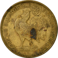 Coin, French Equatorial Africa, Franc, 1942, Pretoria, VF(20-25), Brass, KM:2