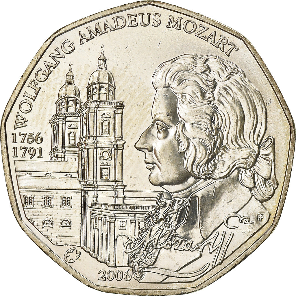 Österreich, 5 Euro, Mozart, 2006, UNZ, Silber, KM:3131