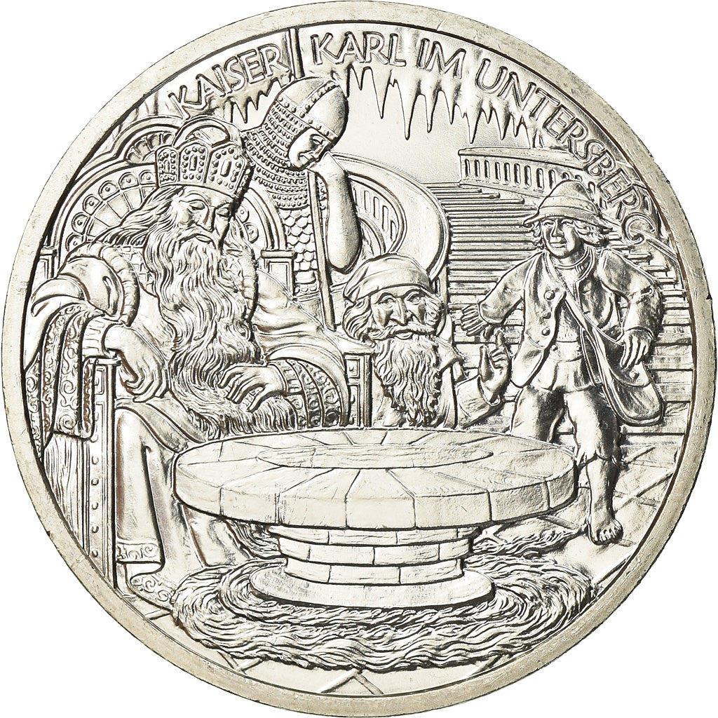 Autriche, 10 Euro, Charlemagne et le Undersberg, 2010, SPL, Argent, KM:3186