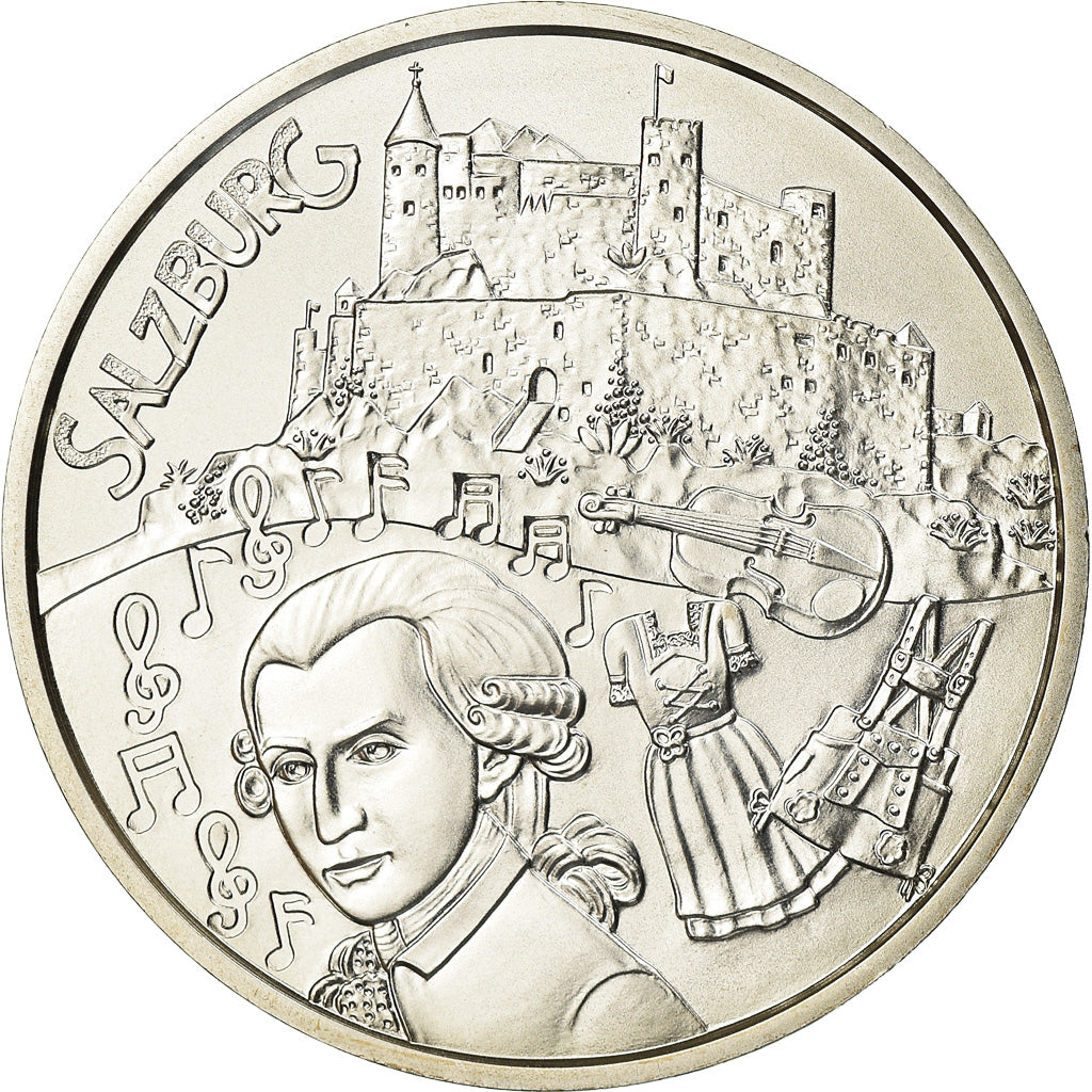 Autriche, 10 Euro, Salzburg, 2014, SPL, Argent, KM:3232