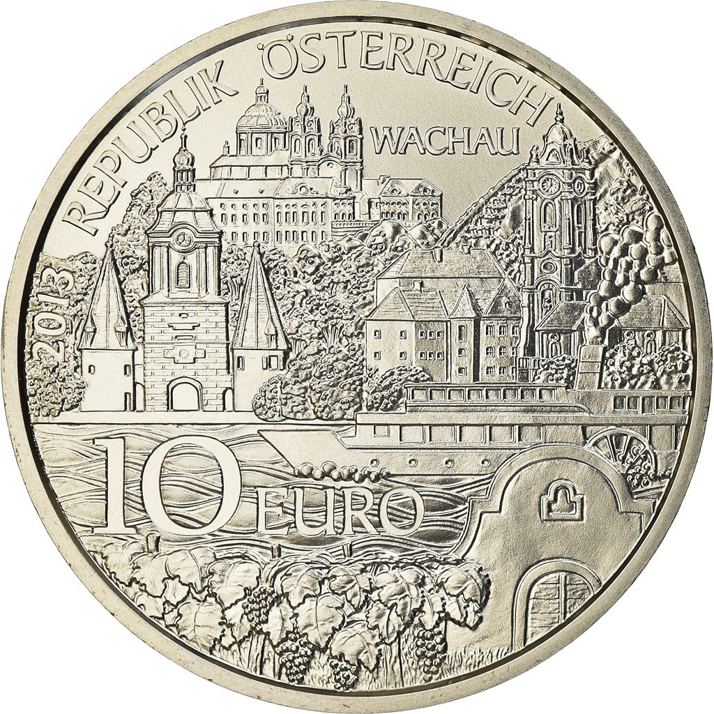 Áustria, 10 Euro, 2013, MS(63), Prata, KM:3221a
