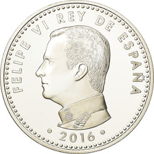 Espanha, 10 Euro, 300 ans de la Poste, 2016, MS(63), Prata