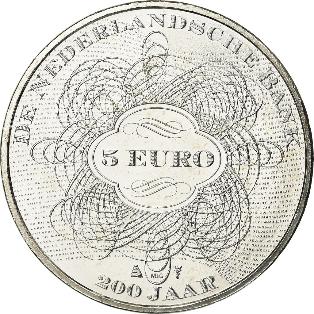 Niederlande, 5 Euro, 2014, UNZ, Silber, KM:354
