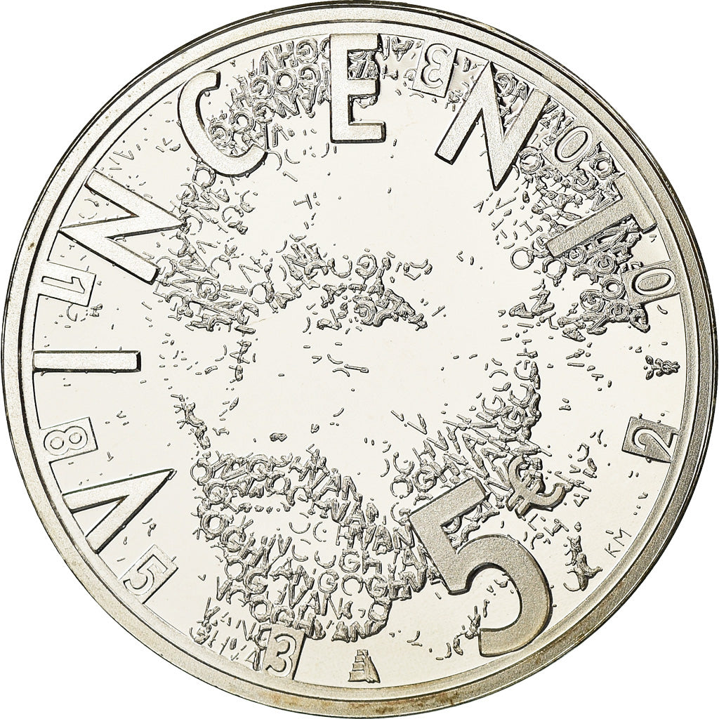 Nederland, 5 Euro, Vincent Van Gogh, 2003, UNC-, Zilver, KM:245