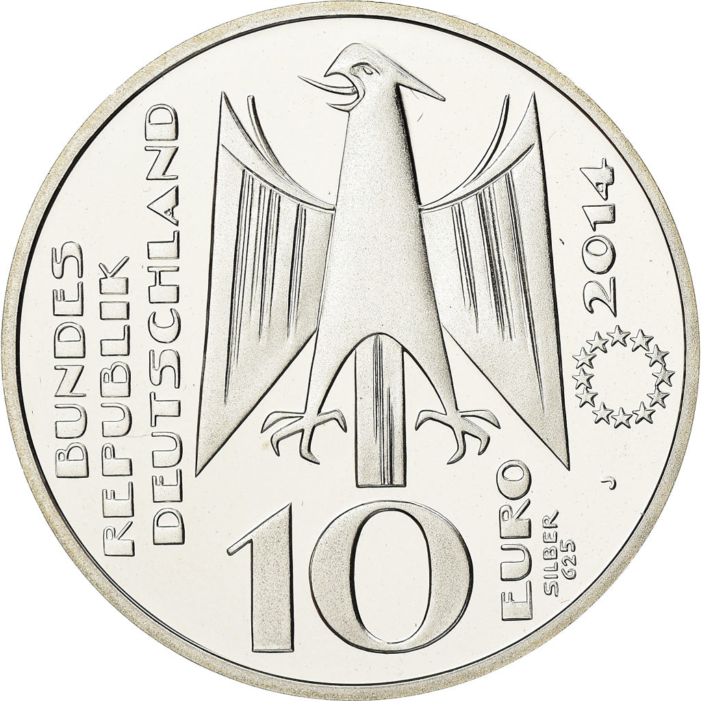 Deutschland, 10 Euro, 2014, STGL, Silber, KM:332