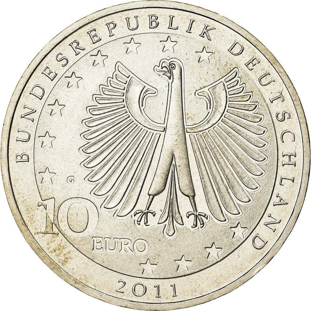 Germany, 10 Euro, Musique, Franz Liszt, 2011, AU(55-58), Silver, KM:295