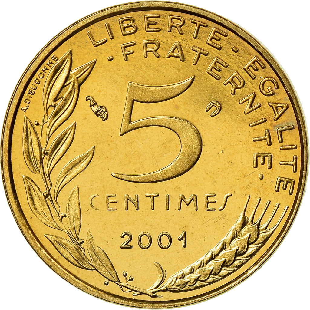 Coin, France, Marianne, 5 Centimes, 2001, Paris, Proof, MS(65-70)