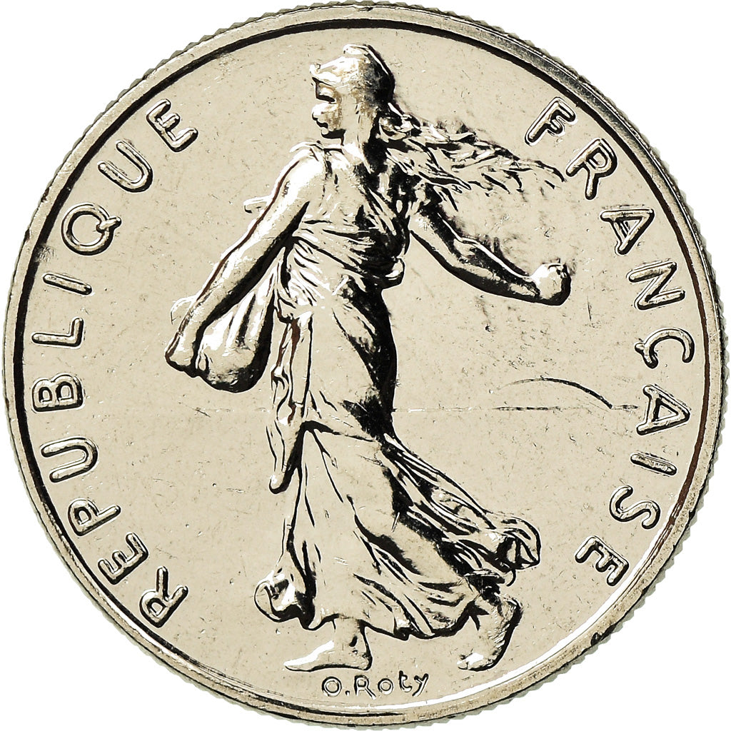 Coin, France, Semeuse, 1/2 Franc, 2000, MS(63), Nickel, KM:931.2, Gadoury:429