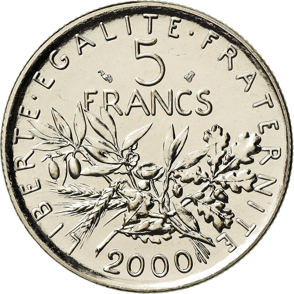 Monnaie, France, Semeuse, 5 Francs, 2000, Paris, SPL, Nickel Clad Copper-Nickel