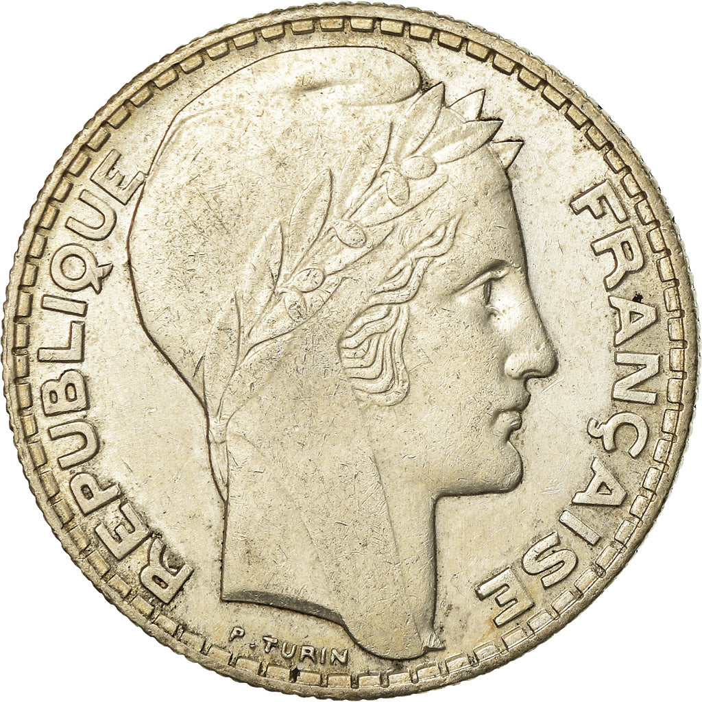 Coin, France, Turin, 10 Francs, 1938, Paris, EF(40-45), Silver, KM:878