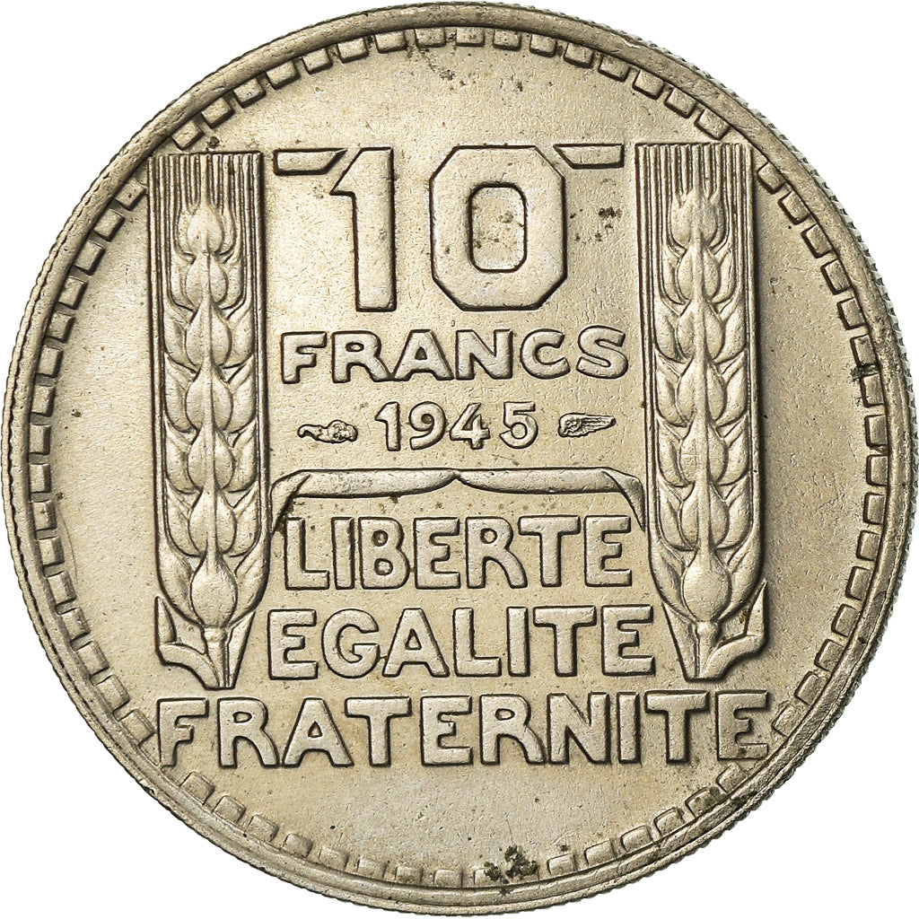 Monnaie, France, Turin, 10 Francs, 1945, Paris, Rameaux courts, TTB
