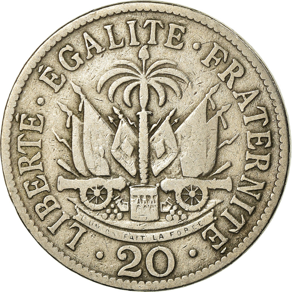 Coin, Haiti, 20 Centimes, 1907, VF(20-25), Copper-nickel, KM:55