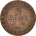 German States, WESTPHALIA, Jerome, 2 Centimes, 1812, Cassel, KM:90