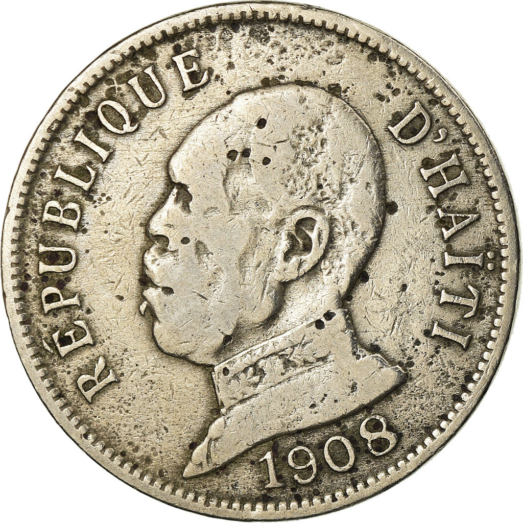Coin, Haiti, 50 Centimes, 1908, VF(20-25), Copper-nickel, KM:56