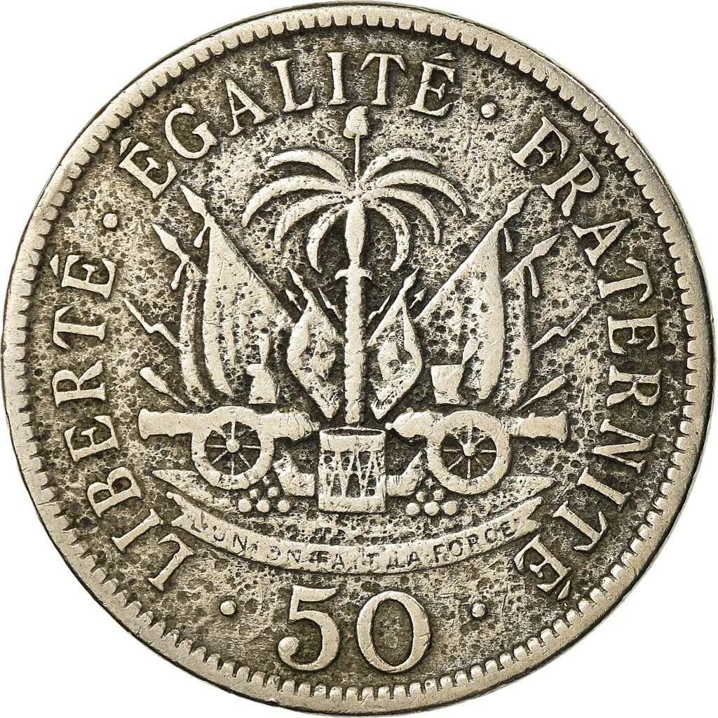Coin, Haiti, 50 Centimes, 1908, VF(20-25), Copper-nickel, KM:56