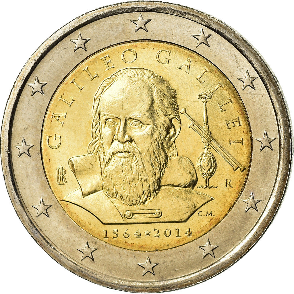 Italie, 2 Euro, Galileo Galilei, 2014, SPL, Bi-Metallic
