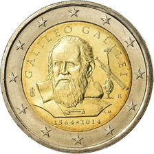 Italie, 2 Euro, Galileo Galilei, 2014, SPL, Bi-Metallic