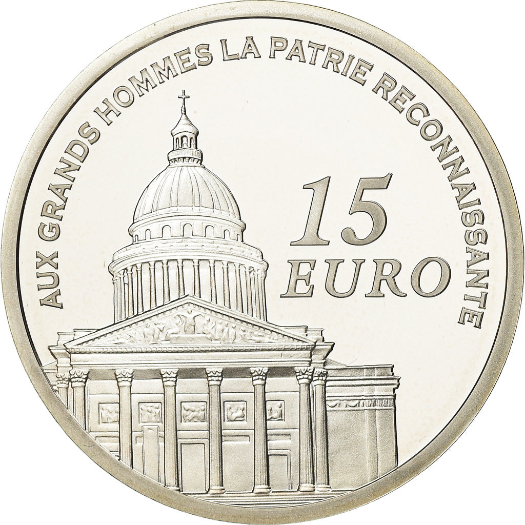 France, 15 Euro, Le Panthéon, 2007, Proof / BE, FDC, Argent, KM:A1450