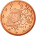 France, Euro Cent, 2009, Proof / BE, MS(65-70), Copper Plated Steel, KM:1282