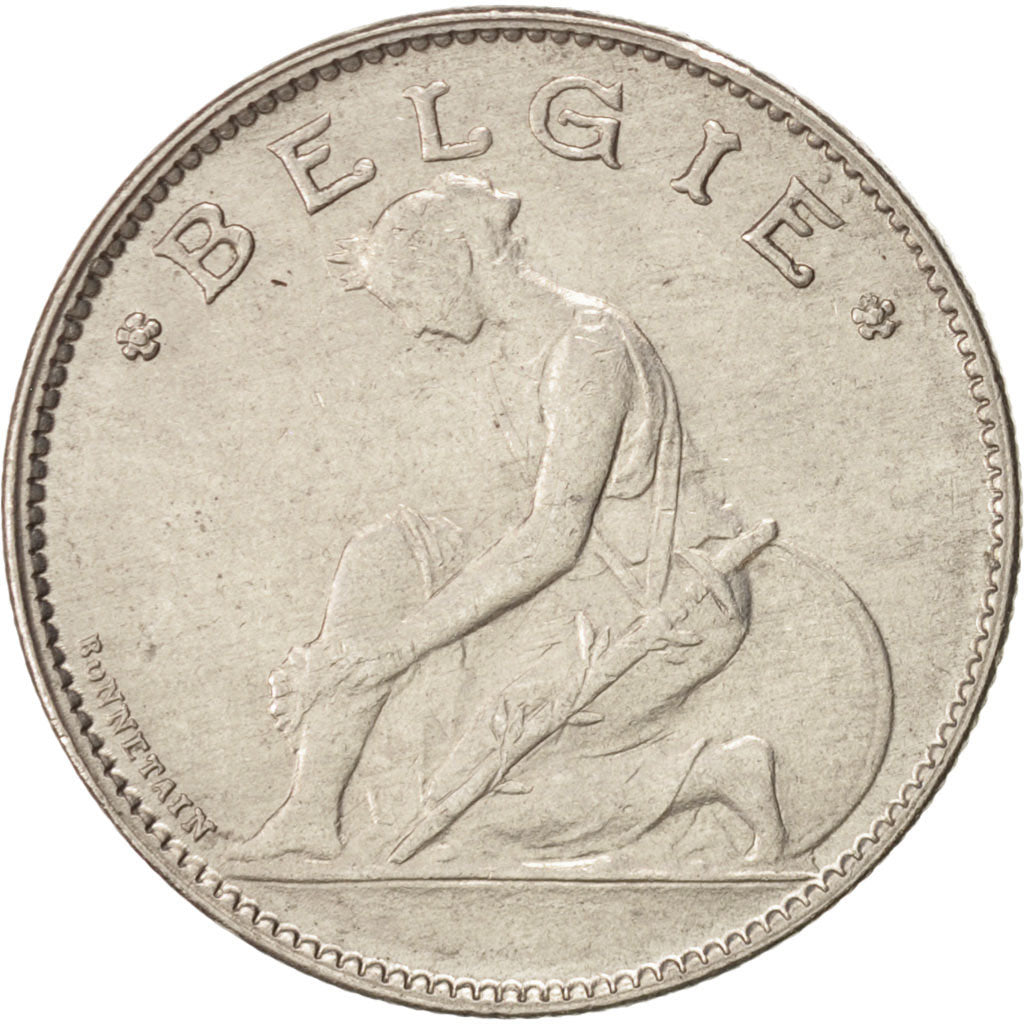 Coin, Belgium, Franc, 1922, AU(55-58), Nickel, KM:90