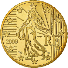 France, 50 Euro Cent, 2009, Proof / BE, MS(65-70), Brass, KM:1412