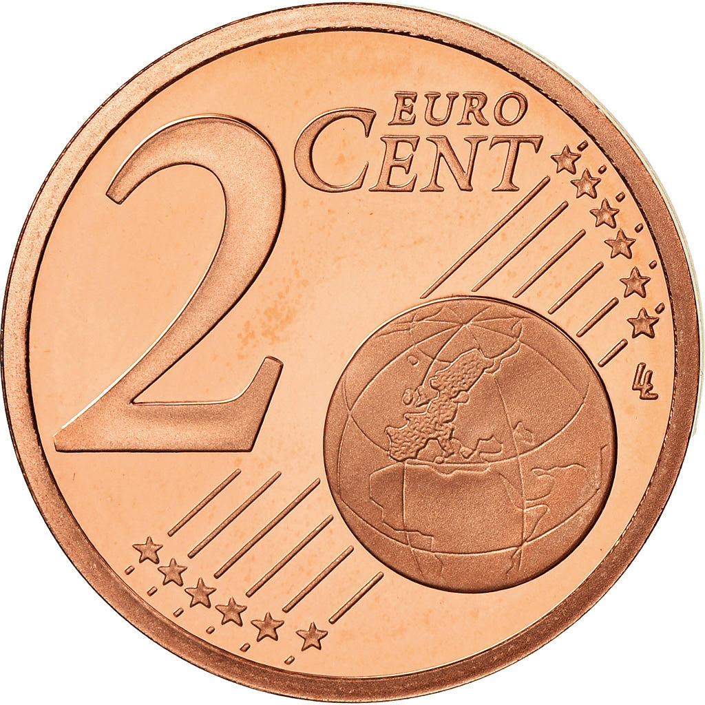 France, 2 Euro Cent, 2012, Proof / BE, MS(65-70), Copper Plated Steel, KM:1283