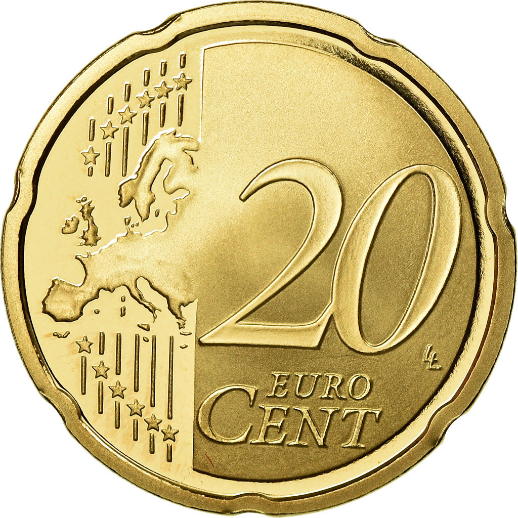 France, 20 Euro Cent, 2012, Proof / BE, MS(65-70), Brass, KM:1411