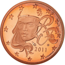 France, 2 Euro Cent, 2011, Proof / BE, MS(65-70), Copper Plated Steel, KM:1283