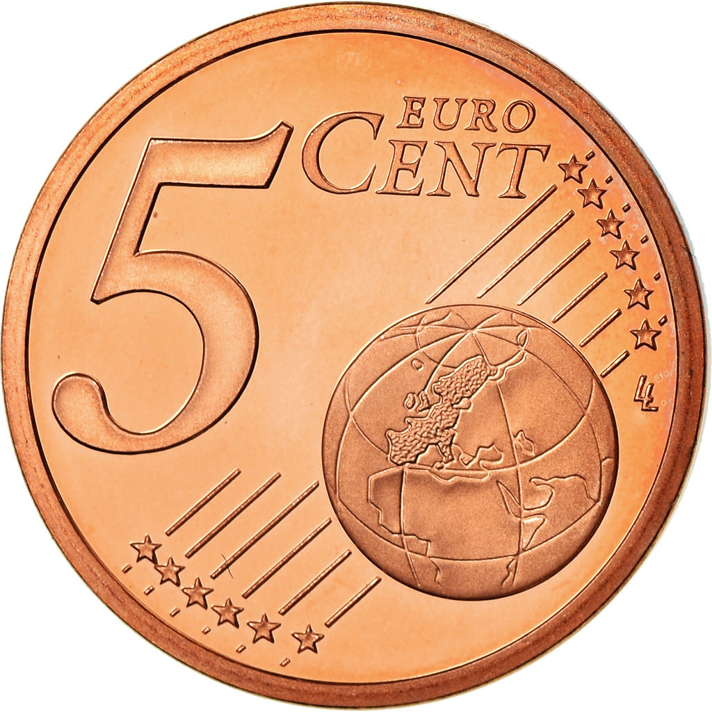 Frankrijk, 5 Euro Cent, 2008, Proof / BE, FDC, Copper Plated Steel, KM:1284