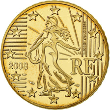 France, 50 Euro Cent, 2008, Proof / BE, MS(65-70), Brass, KM:1412