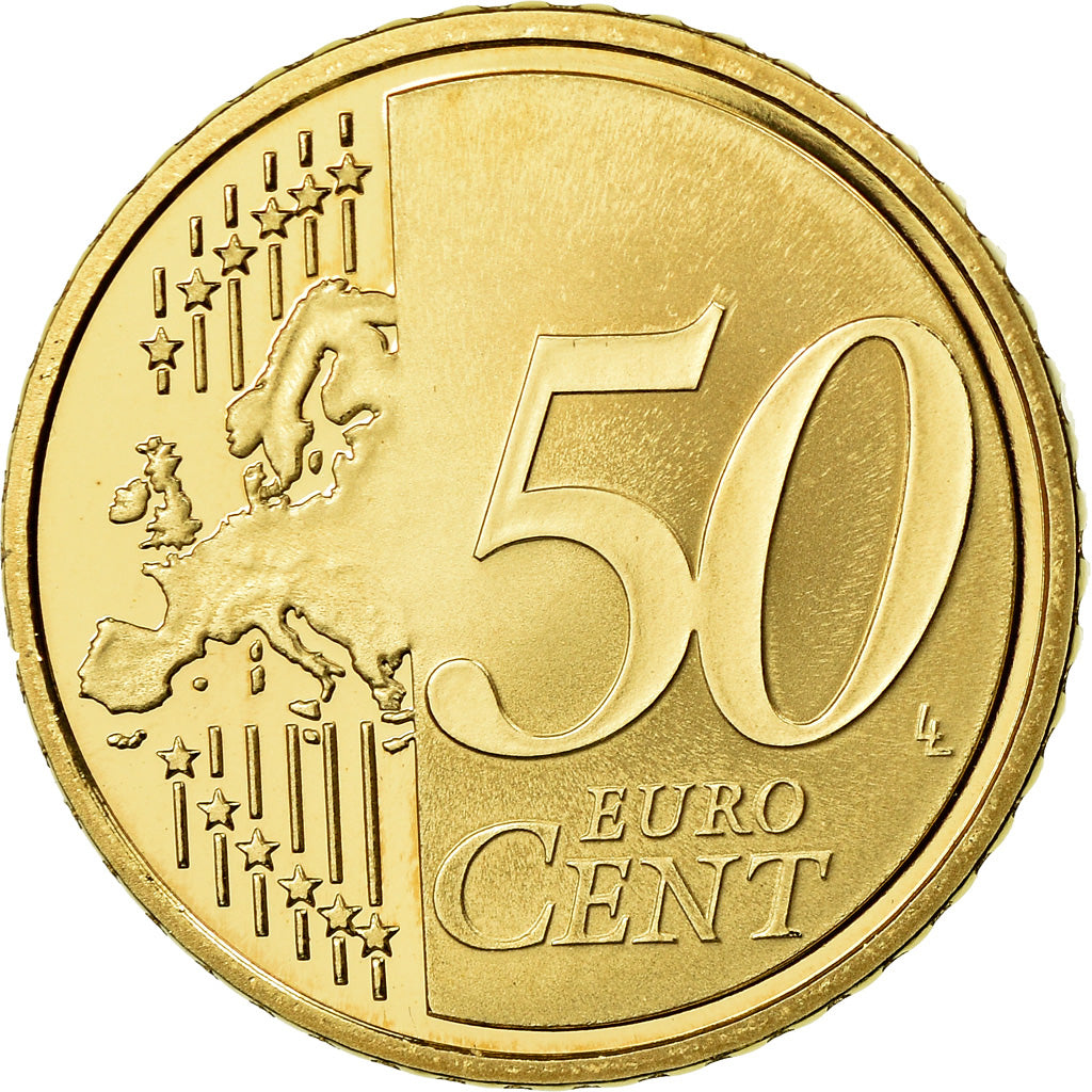 France, 50 Euro Cent, 2008, Proof / BE, MS(65-70), Brass, KM:1412