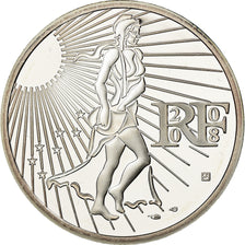 France, 15 Euro, Semeuse, 2008, Proof / BE, MS(65-70), Silver, KM:1535