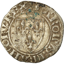 Coin, France, Charles VI, Blanc Guénar, Angers, VF(30-35), Billon