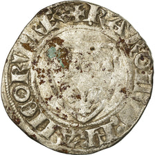 Coin, France, Charles VI, Blanc, Cremieu, VF(20-25), Billon, Duplessy:377A