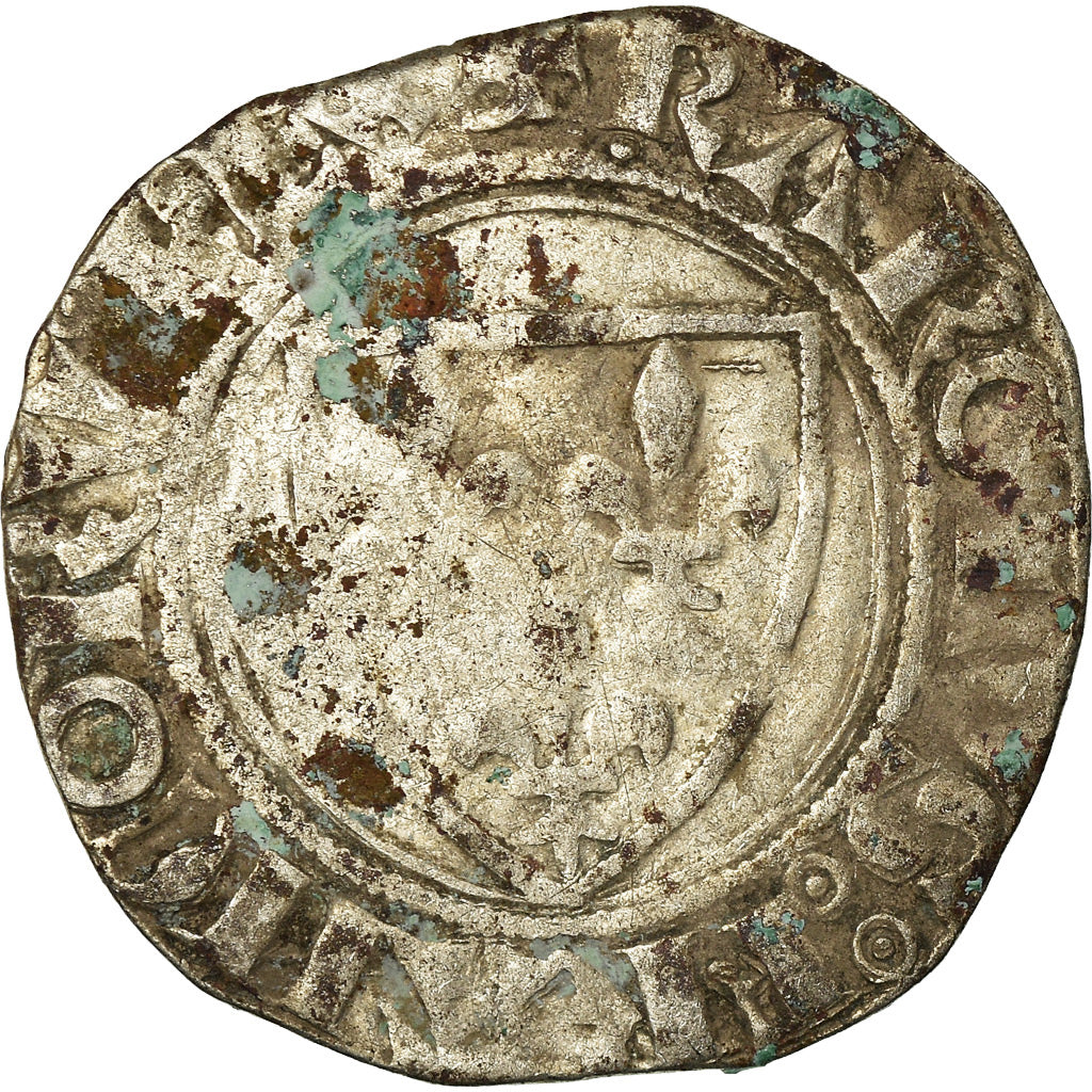 Coin, France, Charles VI, Blanc, Cremieu, VF(20-25), Billon, Duplessy:377A