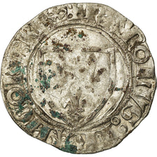 Coin, France, Charles VI, Blanc, Cremieu, VF(20-25), Billon, Duplessy:377A