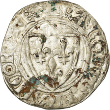Coin, France, Charles VI, Blanc, Cremieu, VF(30-35), Billon, Duplessy:377A