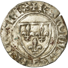 Coin, France, Charles VI, Blanc, Cremieu, VF(30-35), Billon, Duplessy:377A