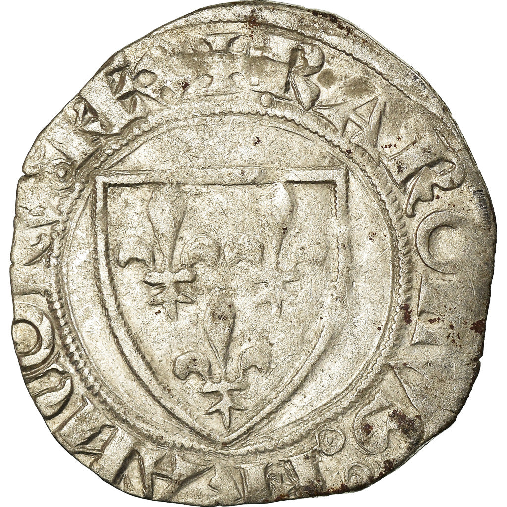 Coin, France, Charles VI, Blanc, Cremieu, VF(30-35), Billon, Duplessy:377A
