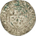 Coin, France, Charles VI, Blanc Guénar, Montpellier, VF(30-35), Billon