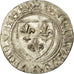 Monnaie, France, Charles VI, Blanc Guénar, Montpellier, TB+, Billon