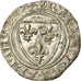 Coin, France, Charles VI, Blanc Guénar, Montpellier, VF(30-35), Billon